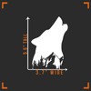 Wolf Howling Mountains Decal Vinyl Sticker Auto Car Truck Wall