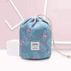 Makeup Bags for Women, Waterproof Round Travel Drawstring Make Up