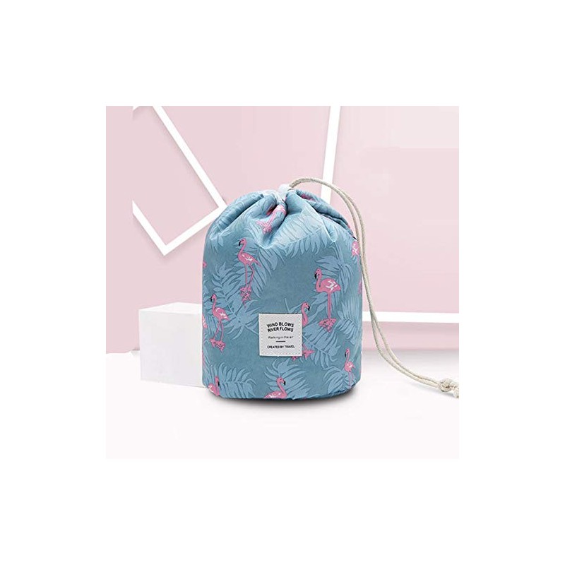 Makeup Bags for Women, Waterproof Round Travel Drawstring Make Up