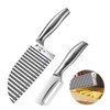 Stainless Steel Crinkle Cutter - Wavy Vegetable & Fruit Knife