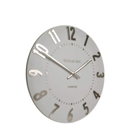 Thomas Kent Mulberry Design Silver Cloud Wall Clock - 12" London
