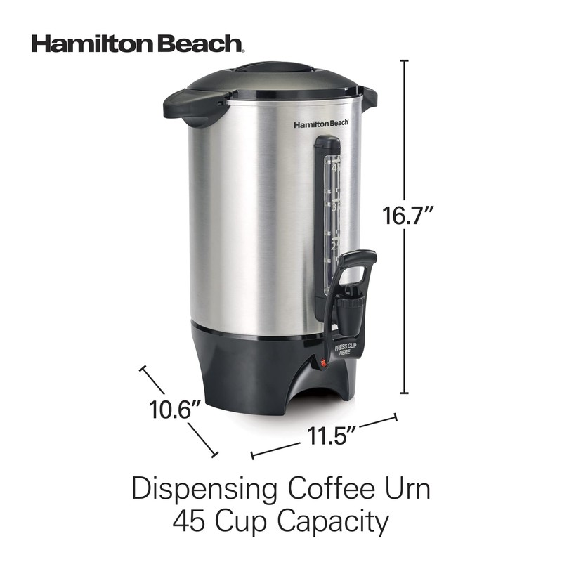 Hamilton Beach 45 Cup Coffee Urn and Hot Beverage Dispenser,
