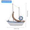 Operitacx 2 Pcs Mediterranean Ship Sailboat Decor Wooden Sailing Boat