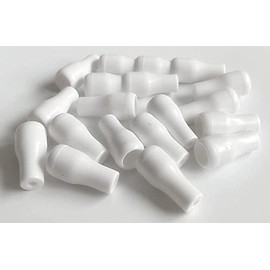 20pcs Cord Tassel White Plastic Window Blind Cord Knobs Drops Pull End for Roman Shades Curtain Crafts Drawstring Tassels