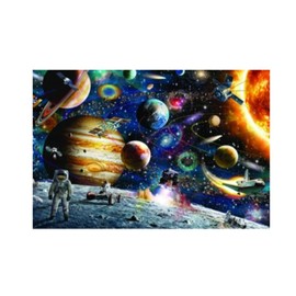 Linahealth Rompecabezas de 1000 Piezas con la Imagen de Astronauta en el Espacio y Muchos Planetas