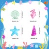 65pcs 4 Styles Acrylic Seashells Conch Gems, Sensory Bin Fillers