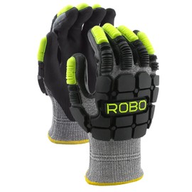 Stauffer ROBO, TPR Backed, Hi Viz, Impact and Cut Resistant Gloves (Medium)