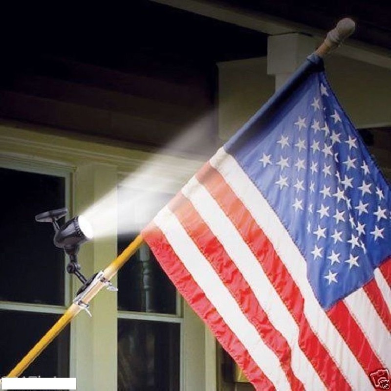 Outdoor Flag Pole spot light Solar