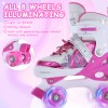 TOMSHOO Kids Roller Blades Adjustable Fashionable Toddler Roller Skates O7B5