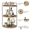 Fixwal Corner Bathroom Counter Organizer, 3 Tier Rustic Bathroom Organizer,