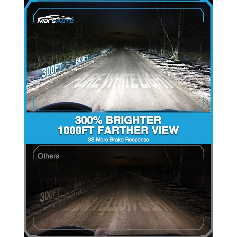Marsauto D3S HID Bulbs, 35W Super Bright Xenon, 5000K Comfort