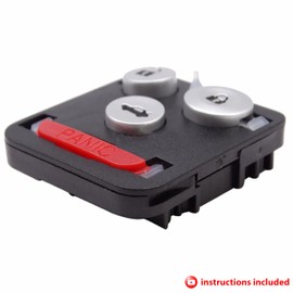 RemoteOverstock for REMOTE BUTTONS REPAIR KIT (3 or 4 Buttons) Key Fob Shell Case Cover Flip Key BUTTON PAD fits 2007-2014 Compatible with Acura TL TSX MDX RDX (FCC ID’s: MLBHLIK-1T, MLBHLIK1T, N5F0602A1A)