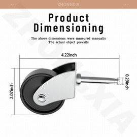 12293 Wet Dry Vacuums Caster Wheel Compatible with Ridgid Dewalt and Most Craftsman Wet/Dry Vacuums, 12293 Caster Wheels for RT1200 RV1250 RT1600 1610RV 1650RV