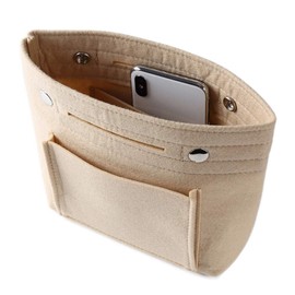 ddice Felt Bag-in-Bag, Inner Bag, Lightweight, Pouch, Ladies, Keep Your Bag Organized - beige