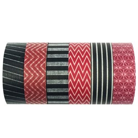 Allydrew Washi Tapes Decorative Masking Tapes, Set of 6, AD64