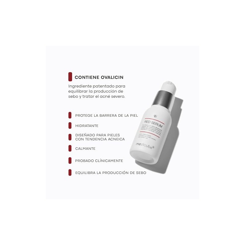 Medicube Red Serum Plus Sérum Facial Coreano Niacinamida Ácido Salicílico