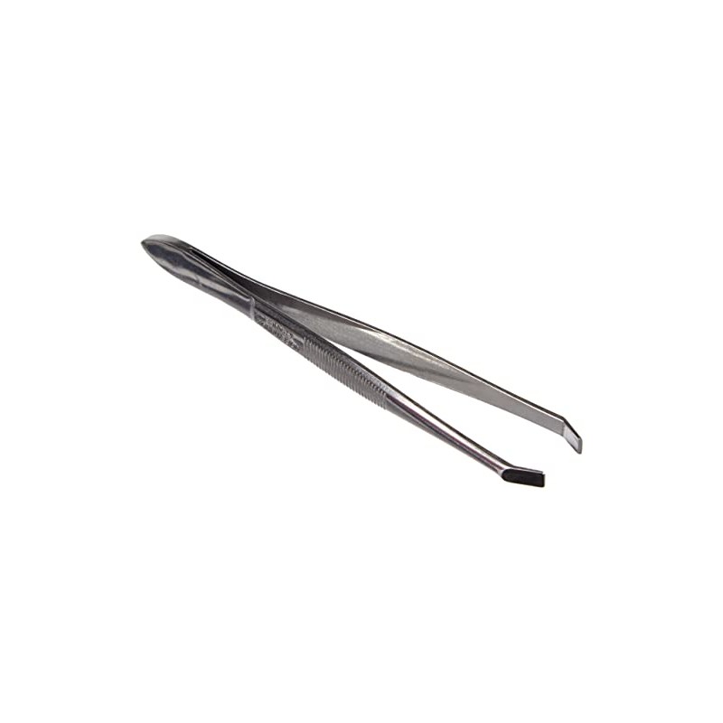 Nc 5092 Square Tip Slanted Tweezers 9 cm Stainless Steel