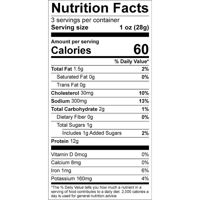 Woodsman's Reserve Chile lime brisket beef jerky.