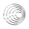 SNAGAROG 6 Pair Silver Hoop Earrings Set Stainless Steel Large