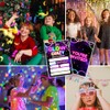 Sahjzk Glow Party Invitations, 20 Double-Sided Fill-In Neon Themed Glow