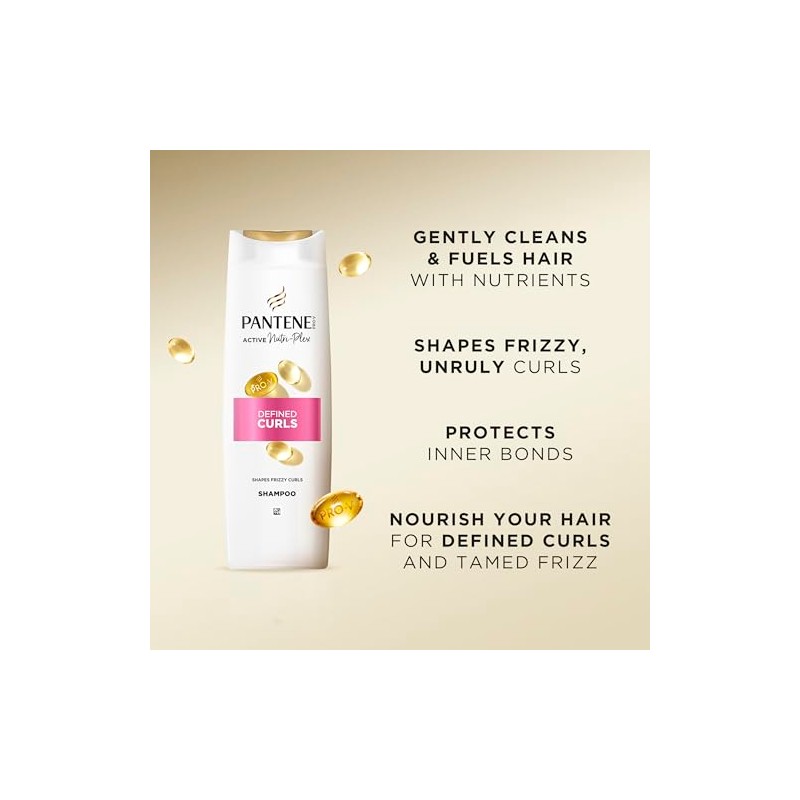 Pantene Pro-V Defined Curls Bundle: Shampoo 500ml, Conditioner 350ml, Keratin