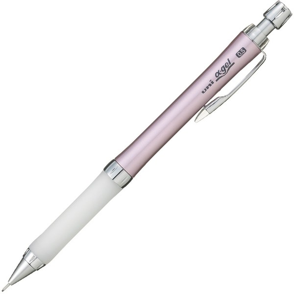 Uni Mechanical Pencil, Slim Model with White Alpha Gel Grip, 0.5mm, Noble Pink (M5807GG1PN.13)