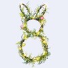 AOMOONOA AOMOONOA Easter Bunny Spring Wreath for Front Door, Lighted
