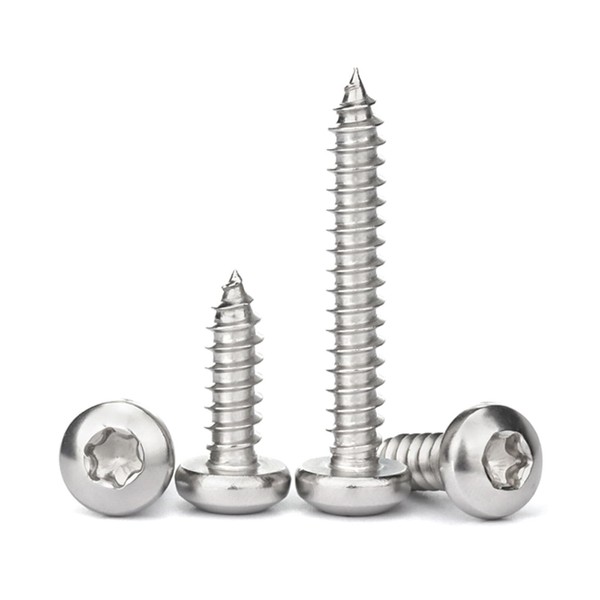 M4 x 12mm Self Tapping Screws, 100 Pcs Torx Pan