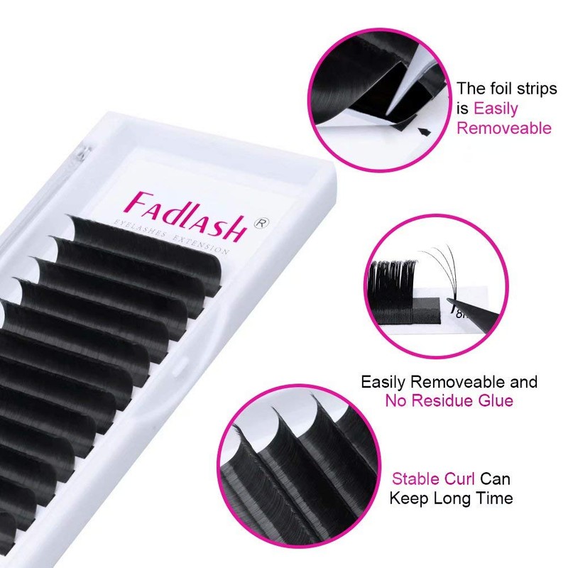 Fadlash Self-Fanning Eyelash Extension, Volume Eyelashes for Volume Technique, Eyelash