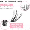 Cluster Eyelash Extensions (0.07D Curl 40D, 16mm)