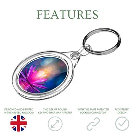 1 x Magic Lotus Flower Lily Pink - Keyring IR02 Mum Dad Kids Birthday #2066