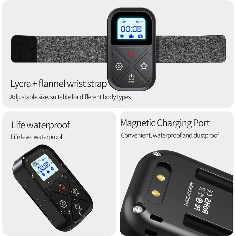 VIDIFY Smart Wireless Remote Control for GoPro 13 12/11/10/9/8/Max, Water