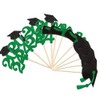 Class of 2022 Green Glitter Graduation Cupcake Topper, Food/Appetizer Picks