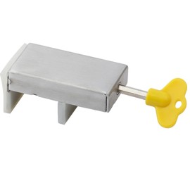 AIXXCUVQ Window Child Safety Locks for Bedrooms – for Parents Window Locks for Horizontal Sliding Window Lock for Air Conditioner, Silvery