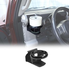 HIRUFAIT Dashboard Cup Holder Compatible with Toyot@ FJ Cruiser 2007-2021 Accessories, Cup Holder Expander for Fj Cruiser Side Air Vents, Black Carbon Steel Cup Drink Holder 1Pcs