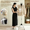 Garment Steamer Rack with Ironing Gloves for Clothes, Foldable Steamer