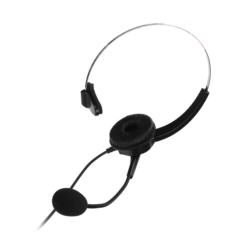 Call Center Headset Mono Noise Cancelling Dual 3.5mm Plug Computer