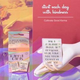 Karma Card Set - 54 Fun Playing Cards for Acts of Kindness - Good Karma Tarot Deck - 54 act of Kindness That Will Return to You