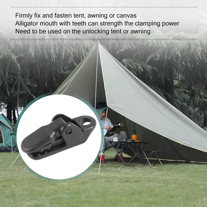20Pcs Tent Awning Canopy Clamp Tarp Clip Snap Canvas Anchor