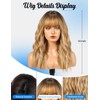 HAIRCUBE Long Wavy Synthetic Wig with Fringe Light Blonde with