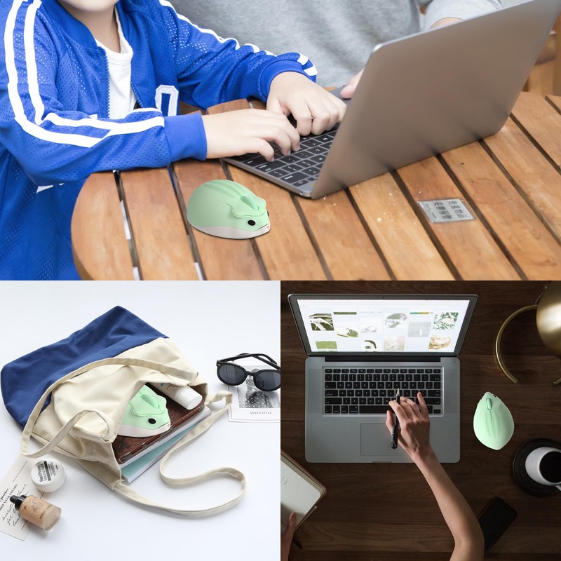 Wireless Mouse,Cute Hamster Shape Mouse,1200DPI with USB Unified Receiver,Silent Portable