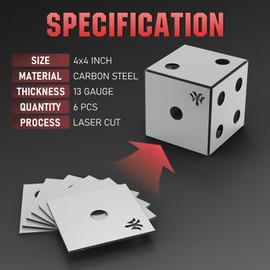 YESWELDER Welding Practice Kit, 6 Pcs Welding Coupons, Welding Plate Kits for beginners DIY Cube MIG TIG Stick