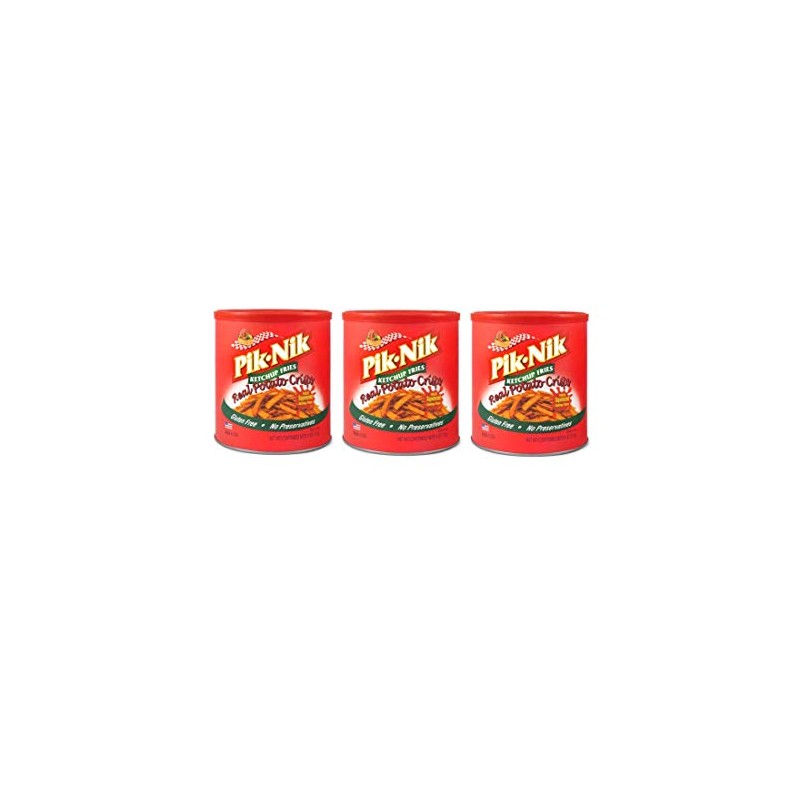 Pik-Nik Ketchup Fries Real Potato Crisps 113g, 3 Pack