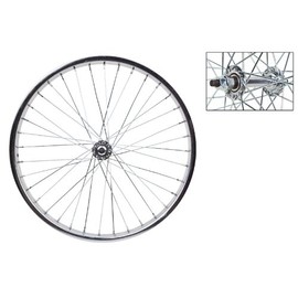 Wheel Master 20" x 1.75 Front Bicycle Wheel, 36H, Steel, Bolt On, Silver