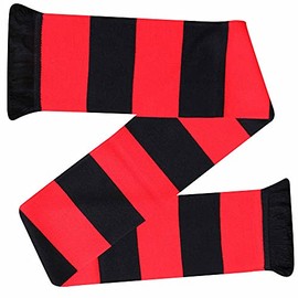 GIFTS 4 ALL Milan Fans Red & Black Football Retro Traditional Match Day Bar Scarf, Milano Football Scarf, Milan Fans Scarf (100% Acrylic)…