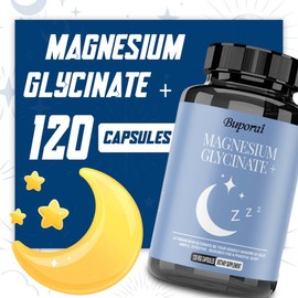 Magnesium Glycinate 500mg (Per Serving) Dietary Supplement to Support Sleep Heart Nerve and Bone Health, 1 Count, 60 Tablets / 마그네슘 글리시네이트 500mg (1회 제공량) 수면 심장 신경 및 뼈 건강 지원을 위한 건강 보조 식품, 1개, 60정