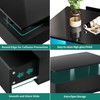 YITAHOME LED Coffee Table with Storage, High Glossy LED Coffee