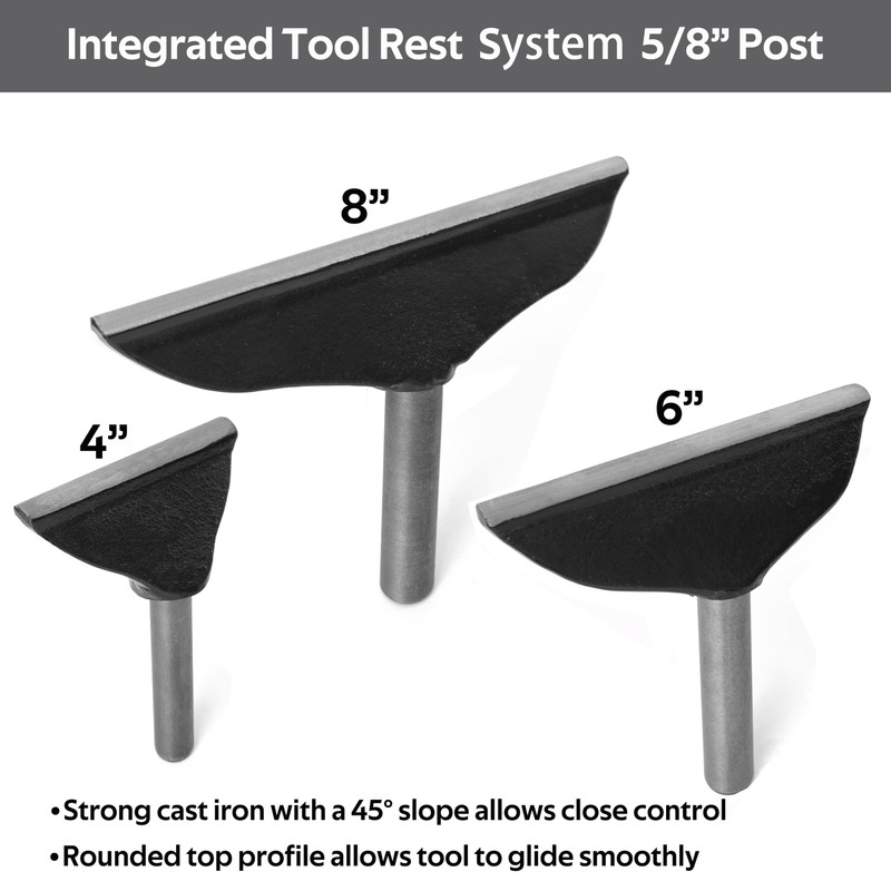 BMWOOD Integrated 4" Tool Rest with 5/8"(16mm) Post with Length