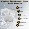 6 Pcs Cabinet Hinge Repair Replacement Kit, Stainless Steel Cabinets