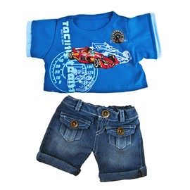 Cool Racecar Outfit Fits Most 14"-18" Build-a-Bear and Make Your Own Stuffed Animals